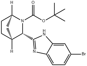 (1R,3S,4S)-3-(6-溴-1H-苯并咪唑-2-基)-2-氮杂双环[2.2.1]庚烷-2-羧酸叔丁酯 结构式