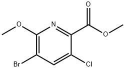 2-甲氧基-3-溴-5-氯-6-吡啶甲酸甲酯 结构式