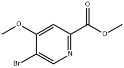 5-溴-4-甲氧基吡啶甲酸甲酯 结构式