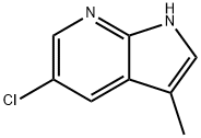 5-氯-3-甲基-1H-吡咯并[2,3-B]吡啶 结构式