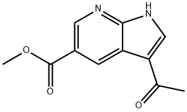 3-Acetyl-7-azaindole-5-Methyl carboxylate 结构式