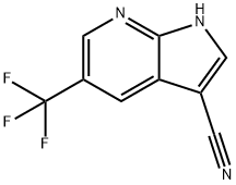 3-Cyano-5-trifluoroMethyl-7-azaindole 结构式