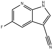 5-氟-1H-吡咯并[2,3-B]吡啶-3-甲腈 结构式