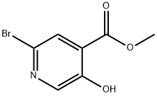 2-溴-5-羟基异烟酸甲酯 结构式