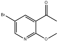 1-(5-溴-2-甲氧基吡啶-3-基)乙酮 结构式