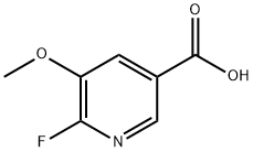 2-氟-3-甲氧基吡啶-5-羧酸 结构式