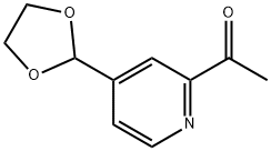 1-[4-(1,3-二氧戊环-2-基)-2-吡啶基]乙酮 结构式