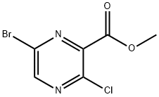 6-溴-3-氯-2-吡嗪甲酸甲酯 结构式