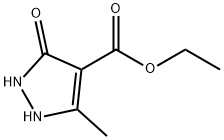 3-酮-4-甲酸乙酯-5-甲基吡唑啉 结构式