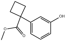 1-(3-羟苯基)环丁烷甲酸甲酯 结构式