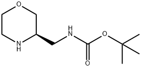 (R)-(吗啉-3-基甲基)氨基甲酸叔丁酯 结构式