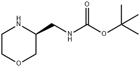 N-[(3S)-3-吗啉基甲基]氨基甲酸叔丁酯 结构式
