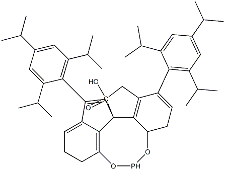 (11AS)-3,7-双[2,4,6-三(异丙基)苯基]-10,11,12,13-四氢-5-羟基-二茚并[7,1-DE:1',7'-FG][1,3,2]二氧磷杂八环 5-氧化物 结构式