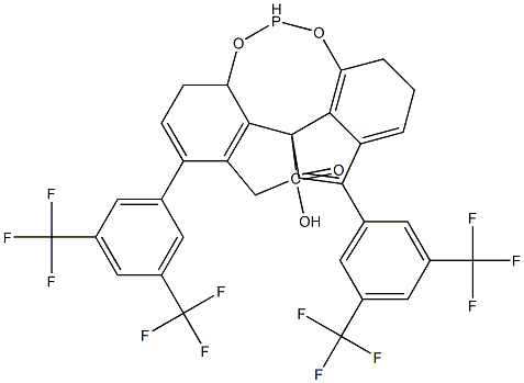 (11AS)-3,7-双[3,5-二(三氟甲基)苯基]-10,11,12,13-四氢-5-羟基-二茚并[7,1-DE:1',7'-FG][1,3,2]二氧磷杂八环 5-氧化物 结构式