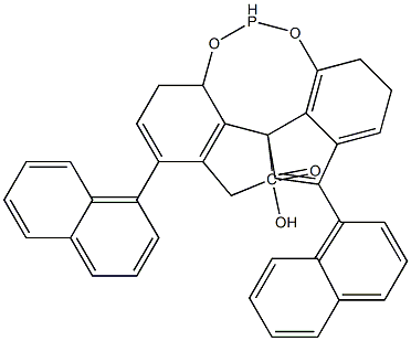 (11AS)-10,11,12,13-四氢-5-羟基-3,7-二-1-萘基-二茚并[7,1-DE:1',7'-FG][1,3,2]二氧磷杂八环-5-氧化物 结构式
