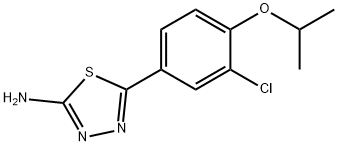 5-{3-chloro-4-[(1-Methylethyl)oxy]phenyl}-1,3,4-thiadiazol-2-aMine 结构式