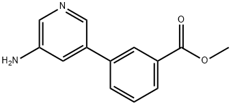 3-(5-氨基吡啶-3-基)苯甲酸甲酯 结构式