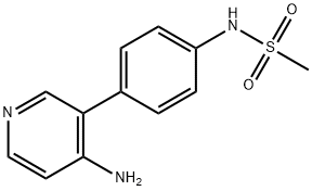 N-(4-(4-氨基吡啶-3-基)苯基)甲烷磺酰胺 结构式