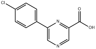 6-(4-氯苯基)吡嗪-2-甲酸 结构式