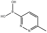 B-(6-Methyl-3-pyridazinyl)boronic Acid 结构式