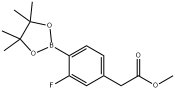 2-氟-4-(甲氧基羰基甲基)苯硼酸频哪醇酯 结构式