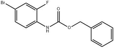 N-(4-溴-2-氟苯基)氨基甲酸苄酯 结构式