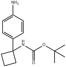 [1-(4-氨基苯基)-环丁基]-氨基甲酸叔丁酯 结构式