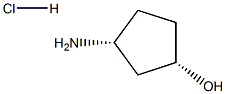 (1S,3R)-3-氨基环戊醇盐酸盐 结构式