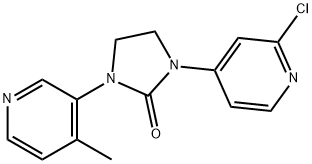 1-(2-氯-4-吡啶基)-3-(4-甲基-3-吡啶基)-2-咪唑烷酮 结构式