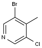 3-溴-5-氯-4-甲基吡啶 结构式