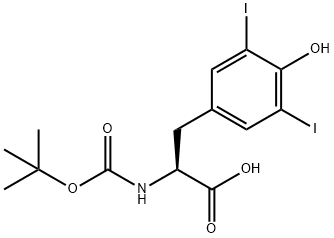 BOC-3,5-二碘-DL-酪氨酸 结构式