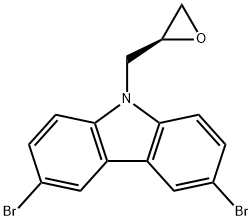 (S)-3,6-dibroMo-9-(oxiran-2-ylMethyl)-9H-carbazole 结构式