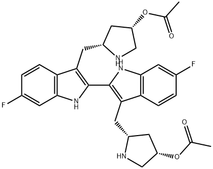 6-氟吲哚化合物二聚体 结构式