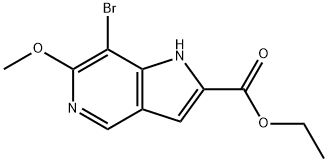 7-BroMo-6-Methoxy-5-azaindole-2-carboxylic acid ethyl ester 结构式