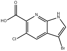 3-BroMo-5-chloro-7-azaindole-6-carboxylic acid 结构式