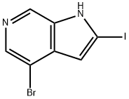 4-溴-2-碘-1H-吡咯并[2,3-C]吡啶 结构式