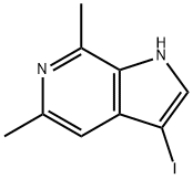 5,7-DiMethyl-3-iodo-6-azaindole 结构式