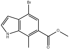 4-BroMo-7-Methyl-indole-6-carboxylic acid Methyl ester 结构式