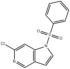 1-(苯磺酰基)-6-氯-吡咯并[3,2-C]吡啶 结构式
