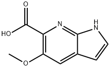5-Methoxy-7-azaindole-6-carboxylic acid 结构式