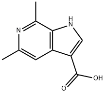 5,7-DiMethyl-6-azaindole-3-carboxylic acid 结构式