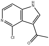 1-(4-氯-1H-吡咯并[3,2-C]吡啶-3-基)乙酮 结构式