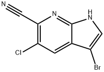 3-BroMo-5-chloro-6-cyano-7-azaindole 结构式