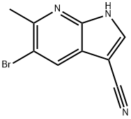 5-BROMO-3-CYANO-6-METHYL-7-AZAINDOLE 结构式