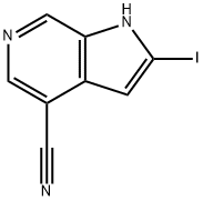 4-Cyano-2-iodo-6-azaindole 结构式