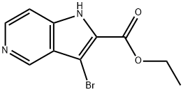 3-BroMo-5-azaindole-2-carboxylic acid ethyl ester 结构式