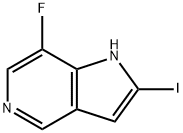 7-Fluoro-2-iodo-5-azaindole 结构式