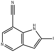 7-Cyano-2-iodo-5-azaindole 结构式