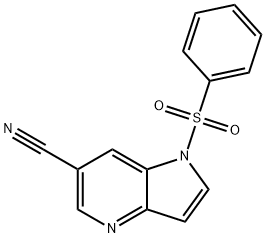 1-(苯磺酰基)-1H-吡咯并[3,2-B]吡啶-6-甲腈 结构式