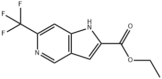 6-TrifluoroMethyl-5-azaindole-2-carboxylic acid ethyl ester 结构式